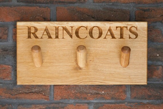 Personalised Wooden Peg Coat Rack Rail Hook by the Fine Wooden