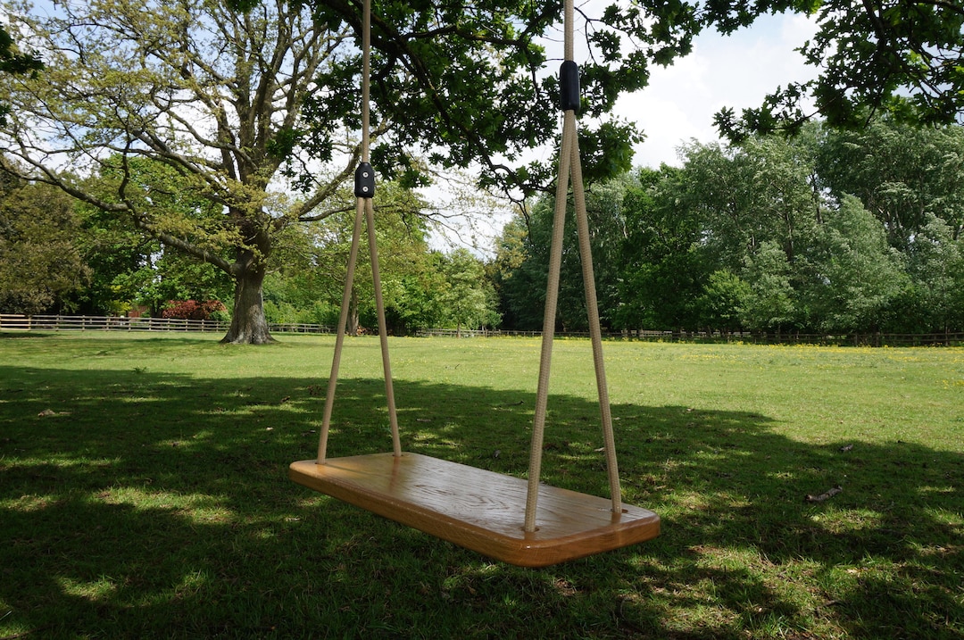 Solid Oak Tree Swing. Contemporary Child's Size. Wood Tree Swing. -   Canada