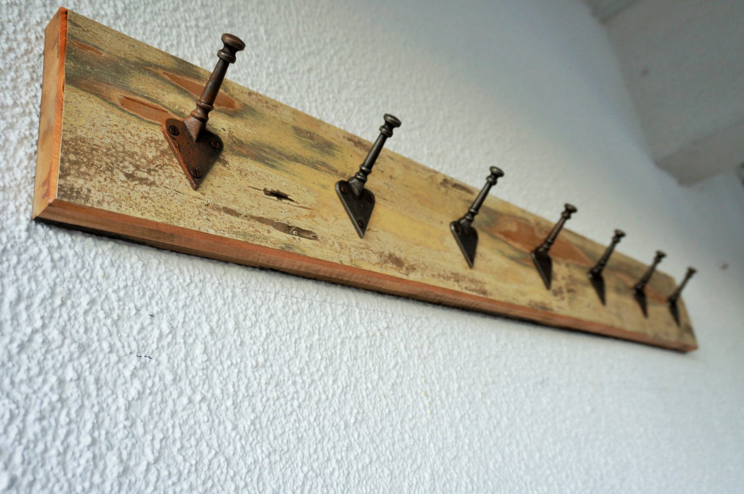 Reclaimed Wood Large 7 Peg Coat Rack Rustic Shabby Chic Style by the