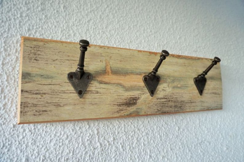 Reclaimed Wood Small 3 Peg Coat Rack Rustic Shabby Chic Style Etsy
