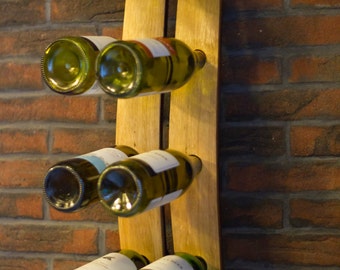 Reclaimed Rustic Double English Oak Wine Barrel Stave Wine Rack by The Fine Wooden Article Company