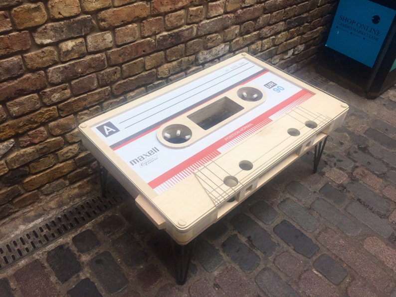 Wooden Cassette Tape Coffee Tablemixtape Coffee Table Etsy