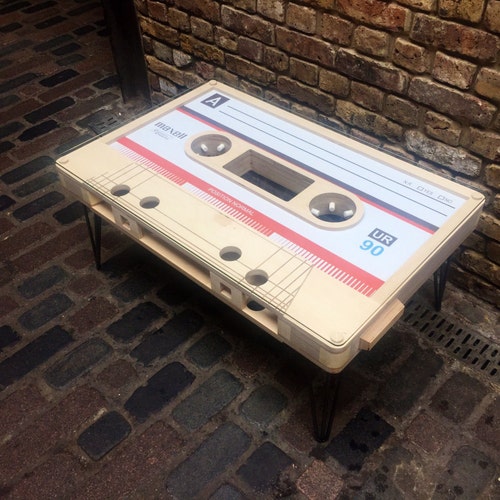 Wooden Cassette Tape Coffee Tablemixtape Coffee Table Etsy