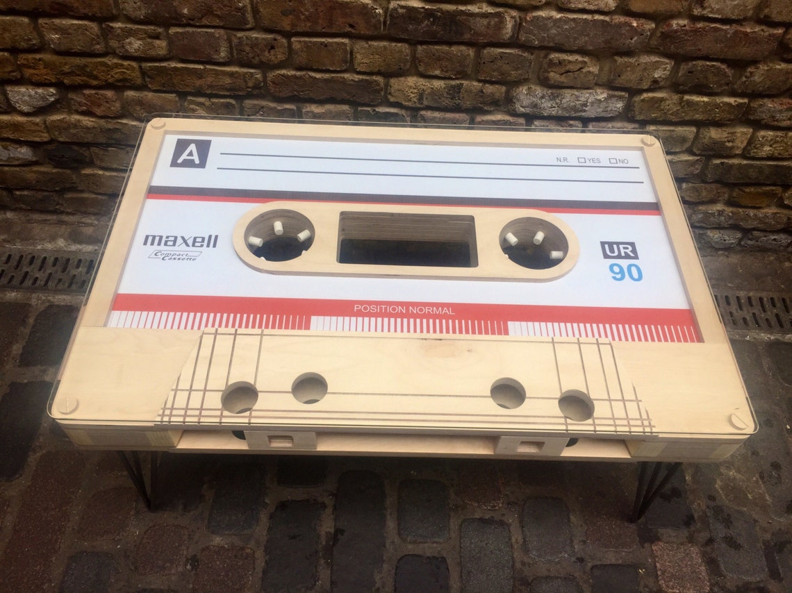 Wooden Cassette Tape Coffee Tablemixtape Coffee Table Etsy