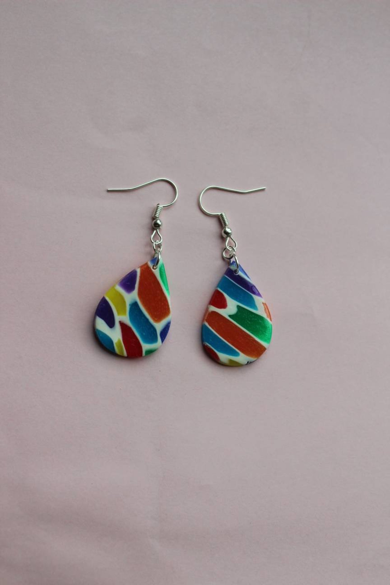 Stained Glass effect earrings Etsy