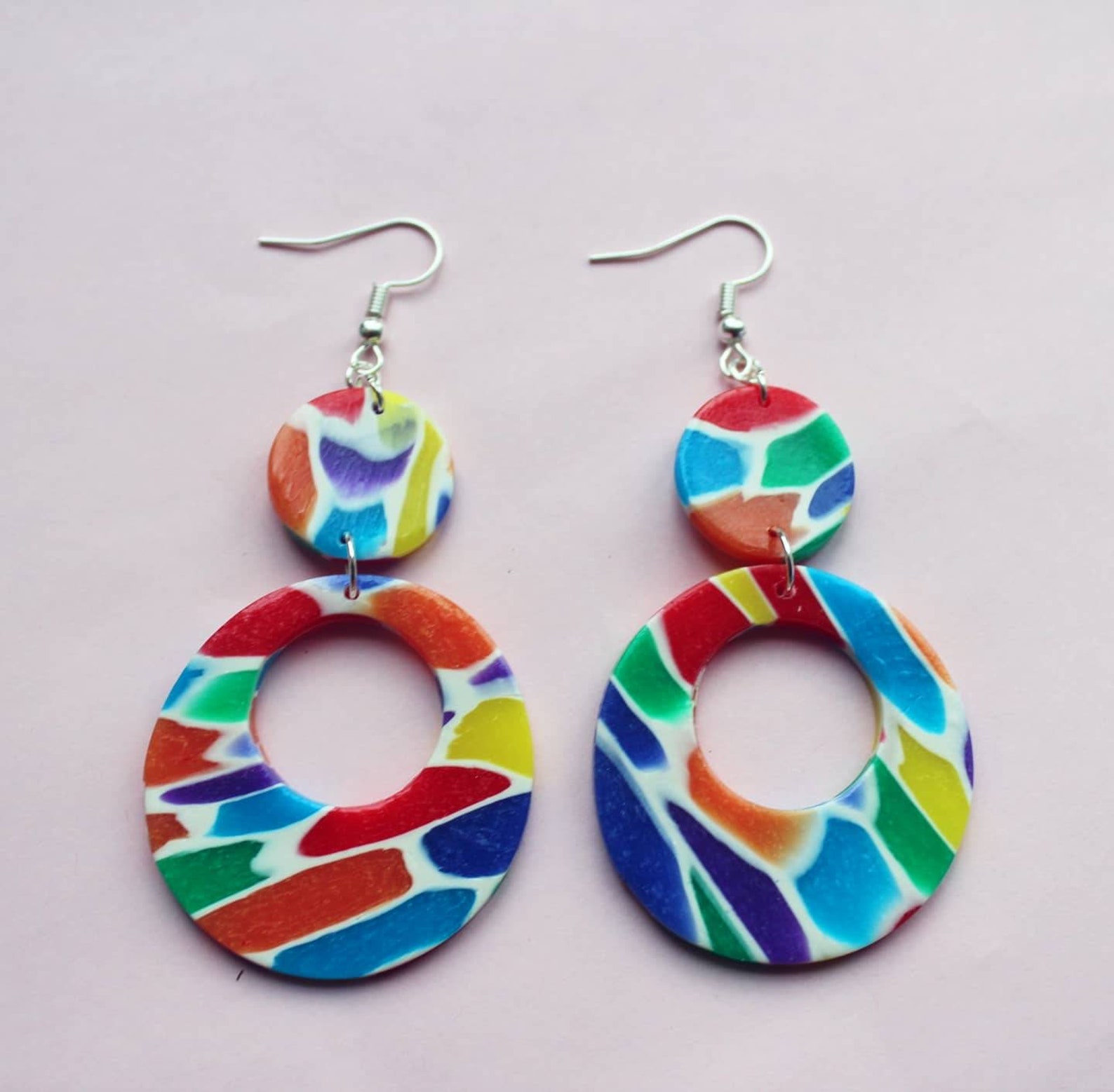 Stained Glass effect earrings Etsy