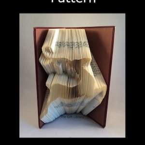 Book Folding Art Pattern -Deer jumping Reindeer Pattern to create your own folded book art