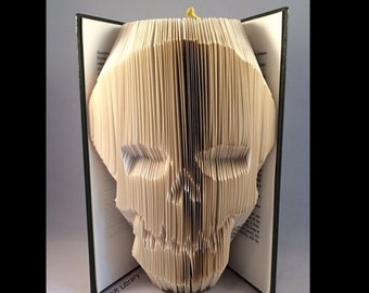 Skull  Book Folding PATTERN~Folded Book art Patterns~ PATTERN
