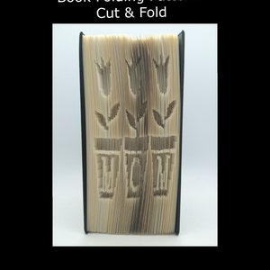 Book Folding PATTERN~Cut & Fold ~  Mothers day, Mom, Mum, mummy, flowers