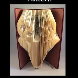 Book Folding Art Pattern -Deer head  Pattern to create your own folded book art