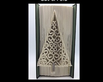 Patrón de libro plegable de árbol de Navidad: Cortar y doblar (patrón PDF)