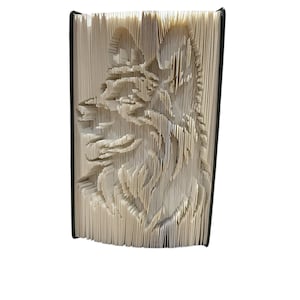 German Shepherd Alsation Dog Book Folding PATTERN - Cut and Fold