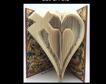 Cross Heart Book Folding Pattern: Baptism Christening Gift (PDF)