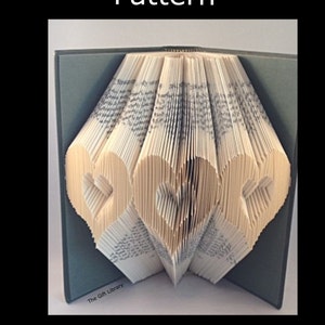 3 Cut Out Hearts Book folding PATTERN