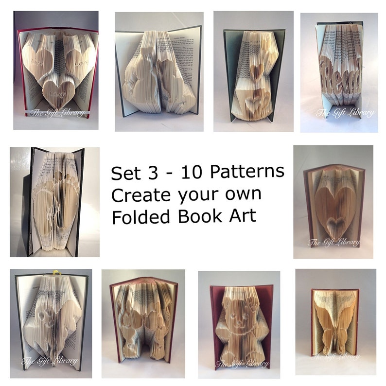 10 Patterns for Book Folding Patterns, Book Art, to Create Your Folded