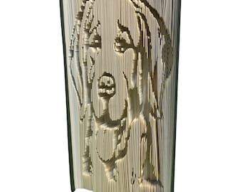 Patrón para doblar un libro con diseño de perro Labrador Retriever - Recortar y doblar