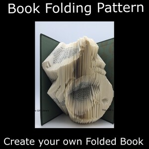 Folded Book Art Pattern -  Cow Jump over the moon  Pattern to create your own folded book art-Book Folding pattern baby