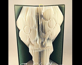 Folded Book Art Pattern: Two Flowers in Pot (Digital Download)