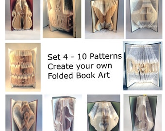 10 Patterns for Book folding patterns, book art,  to create your folded books