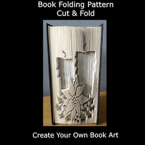 Book Folding PATTERN~Cut & Fold ~  Christmas Candle