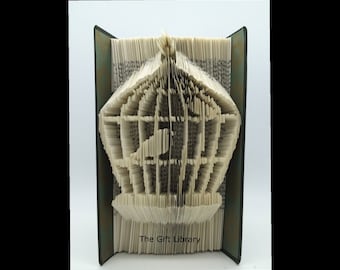 Patrón de libro plegable de jaula de pájaros: Cortar y doblar (patrón PDF)