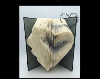 PATRÓN de libro plegable 4 corazones en corazón