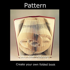 Folded Book Art Pattern -Wedding Rings, Marriage  Patterns to create your own folded book art-Book Folding pattern, family, Baby