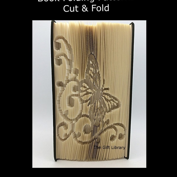 Cut & Fold Book Folding PATTERN~  Butterfly, Shabby Chic, Mothers day, Mom, Mum,Doves, Wedding