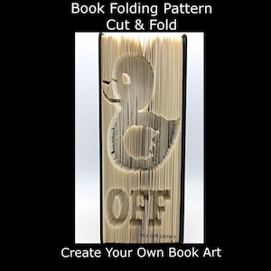 Folded Book Art Pattern -Duck Off Pattern to create your own folded book art-Book Folding pattern, Combi Mark measure cut and fold