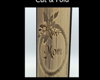 PATRÓN de plegado de libro ~ Cortar y doblar ~ Flower Circle Sister