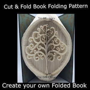 Cut & Fold Book Folding PATTERN~  Tree of Life, Shabby Chic, Mothers day, Family Tree, Wedding