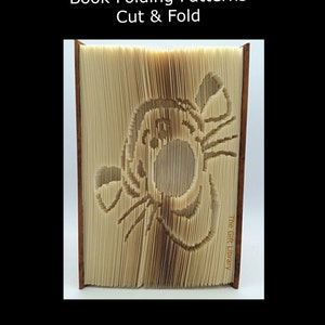 Book Folding PATTERN~Cut & Fold ~  Cartoon Tiger Head