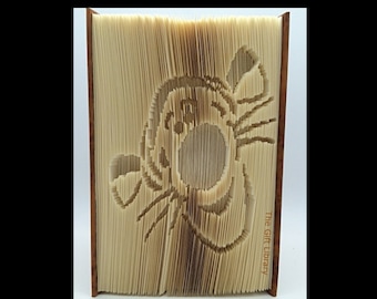 Patrón de libro plegable de tigre ~ Cortar y doblar ~ Cabeza de tigre de dibujos animados