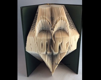 Patrón de plegado de libros "Tía Corazón": Arte de libros plegados (Descarga digital)