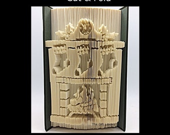 Christmas Fireplace Book Folding Pattern: Cut & Fold (PDF Pattern)