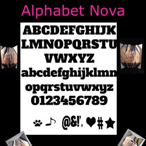 FOLDED BOOK ART - Alphabet in Chunky Font  Upper & lower case, numbers and extras