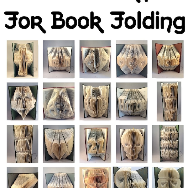 20 Patterns for Book folding patterns, book art,  to create your folded books