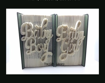 Baby Boy/Girl Book Folding Pattern: Measure, Mark, Cut (PDF)