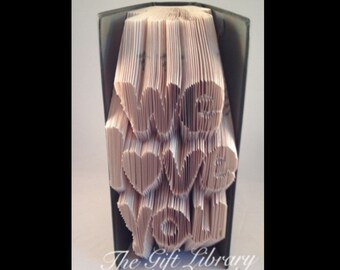 Patrón de plegado de libro We Love You