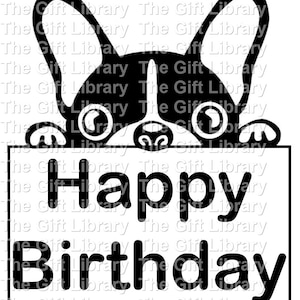 Book Folding PATTERN~Cut & Fold ~ Boston Terrier Happy Birthday