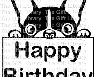 Book Folding PATTERN~Cut & Fold ~ Boston Terrier Happy Birthday