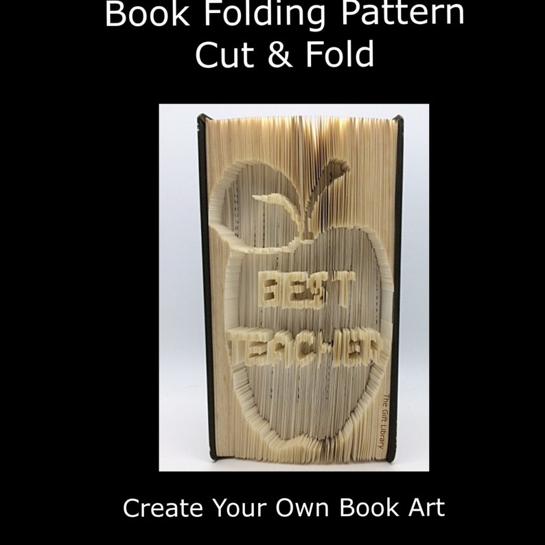 Book Folding Patterncut & Fold Best Teacher Etsy UK