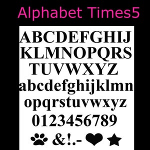 FOLDED BOOK ART - Alphabet in Times 5 Font  Upper & lower case