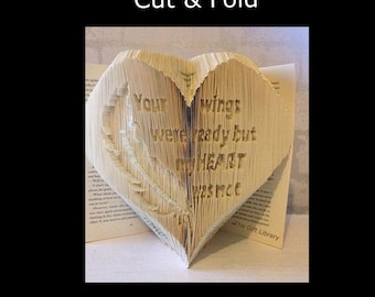 Heart Wings Book Folding Pattern: Cut & Fold (PDF Pattern)