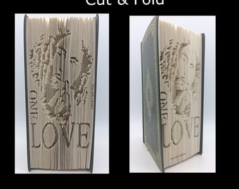 Bob Marley Book Folding Art Pattern: One Love (PDF Pattern)