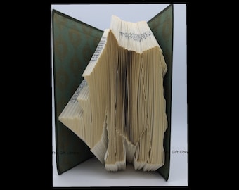 Patrón de arte de libro plegado ~ Patrón de rinoceronte para crear su propio arte de libro plegado - patrón de plegado de libro