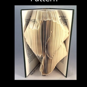 Folded Book Art Pattern -Dog Head Pattern to create your own folded book art-Book Folding pattern,