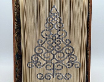 Patrón de libro plegable de árbol de Navidad: Cortar y doblar (patrón PDF)