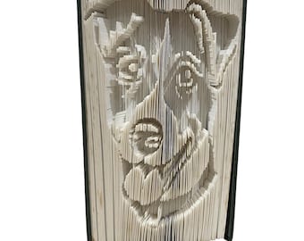 Patrón para doblar un libro con el perro Jack Russell - Corta y dobla