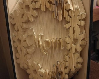 Book Folding PATTERN~Cut & Fold ~  MOM in Flowers